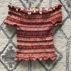 Off the shoulder crop top